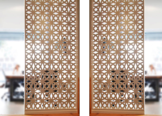 China Los paneles decorativos de la pantalla del metal del acero inoxidable con la división / la función de encubrimiento proveedor