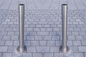 Grueso de pared de la columna de los bolardos del acero inoxidable de la alta elasticidad 3m m para construir / el camino proveedor
