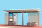 Estructura razonable de la parada de autobús del acero inoxidable del estilo único con Seat que espera / la vertiente de la lluvia proveedor